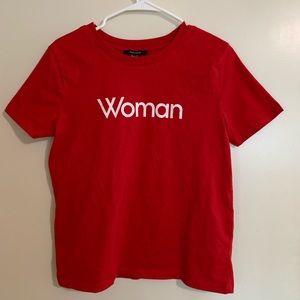 Forever 21 M Red “Woman” Feminist T-shirt